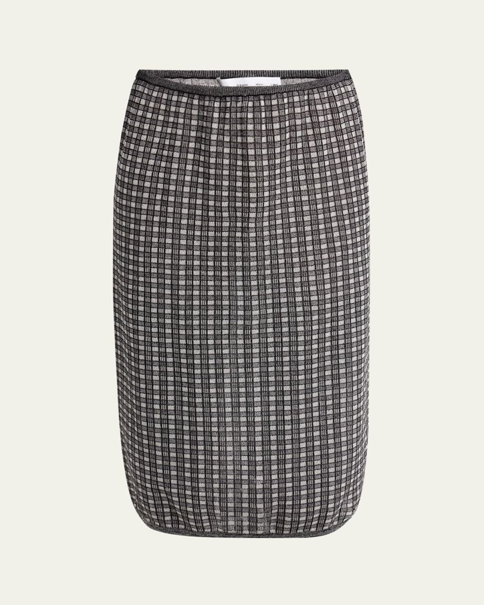 Lori Knit Plaid Skirt
